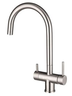 Смеситель для кухни Swedbe Selene Plus 8042 с каналом для подключения фильтра нержавеющая сталь